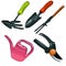 Set of garden tools for skilled gardener, 5 icons