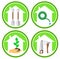 Set of gardening concept icons