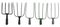 Set of  gardening forks isolated on a white background.