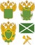 Set of generic Russian Customs emblem templates