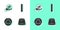 Set Geometric figure, Square root of x glyph, Triangle math and Ruler icon. Vector