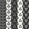 Set of geometric line monochrome abstract hipster seamless pattern with triangle.