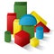 A set of geometric shapes. Childrens games. Puzzles.