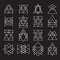 Set of geometric shapes for your design. Trendy hipster logotype