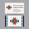 Set of geometric tribal colorful business cards - ethnic style templates