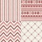 Set of geometrical brush drawn vector seamless patterns