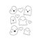 Set of ghost icons. Vector illustration eps 10