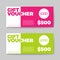 Set of gift (discount) voucher cards