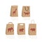 A set of gift paper craft bags with drawings of animals.