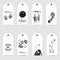 Set gift tags Halloween