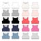 Set of girls technical sketch sports bra. Women sport underwear design template.