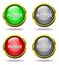 Set of glass Accept - Reject buttons