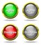 Set of glass Agree - Disagree buttons