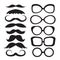 Set glasses and mustache