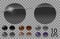 Set glasses.teashades round shape.transparent different color black brown purple.sunglasses.3d graphics.unisex womenB