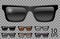 Set glasses.trapezoid shape.transparent different color black  brown purple.sunglasses.3d graphics.unisex  women men