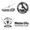 Set of Gliding club retro badge.