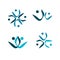 Set of global community,teamwork or social network people icons, logos