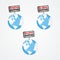 Set of global, international, worldwide shipping icon
