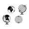 Set globes icons world