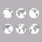 Set of globes, World Map Vector Illustration,