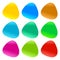 Set of glossy button icons for your design with many colour