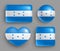 Set of glossy buttons with Honduras country flag