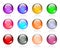 Set of glossy color round buttons