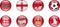 A Set of Glossy Icons of England.