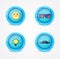 Set of glossy internet icons