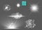 Set of glow light effect stars bursts with sparkles on transparent background. For illustration template art