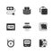 Set glyph icons of electricity