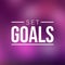 Set goals. Life quote with modern background vector