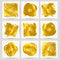 Set of gold banners. 10 eps. Vector