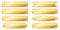 Set of gold banners isolated - vector