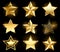 Set of gold stars