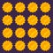 Set of golden check mark medal icons. Profile verification icons