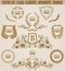 Set of golden monograms