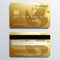 Set of Golden Premium Cards : Vector Illustration