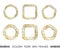 Set of GOLDEN TIGER SKIN FRAME round and square frames for decorative headers. Golden animal ornaments isolated on white