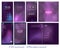 Set of Gradient dark violet backgrounds for screen, wallpaper of