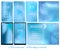 Set of Gradient light blue backgrounds for screen, wallpaper of