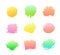 Set of Gradient Spots, Multicolored Blot Icons Isolated on White Background, Bright Paint