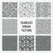 Set of grange seamless patterns. Simple vector scratch textures