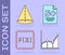 Set Graph, schedule, chart, diagram, Geometric figure Cone, Function mathematical symbol and Test or exam sheet icon