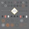 Set of graphic design elements, sunburst, circles, badge icons