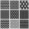 Set of grate seamless patterns with geometric figures