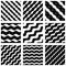 Set of grate seamless patterns with geometric figures