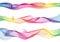 Set great rainbow waves lines gradient colorful, Vector illustration