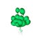 Set of green balloon for festival and party in happiness of life